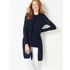 J Jill Linen Blend Long Cardigan Sweater